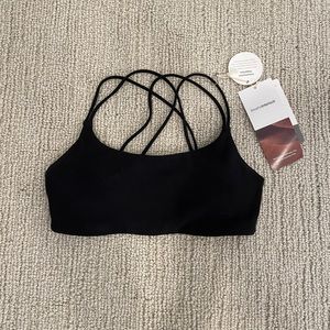 Vuori black BreatheInterlock Sports Bra